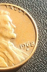 1968 D Lincoln Penny with Error on Top Rim, and "L" in Liberty on Edge, & more. - Picture 1 of 13