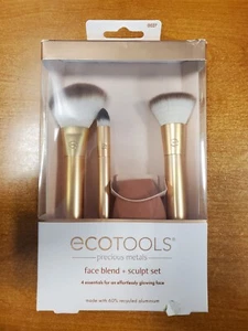 4 Piece Set EcoTools Precious Metals Face Blend + Sculpt Brushes SHELFWEAR E10B - Picture 1 of 4