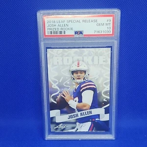 2018 Leaf Special Release🎀Prized Rookie Josh Allen⚡️RC #9⚡PSA 10 Gem Mint💎 - Picture 1 of 2