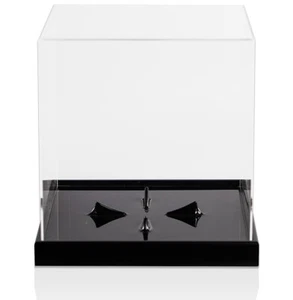 Football Acrylic Cube Display Case With Ball Holder Base Autograph - Picture 1 of 1