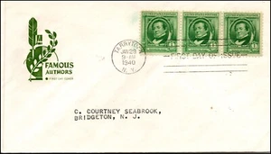 Scott 859 1 Cent Irving House Of Farnam FDC Typed Address 859-5 - Bild 1 von 2