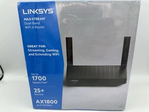 Linksys AX1800 Max-Stream Dual-Band Mesh Wi-Fi 6 Router MR7350 25+ Devices 1.8Gb - Picture 1 of 7