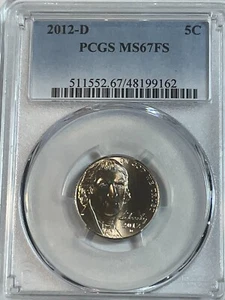 2012 D PCGS MS67FS JEFFERSON NICKEL - Picture 1 of 2