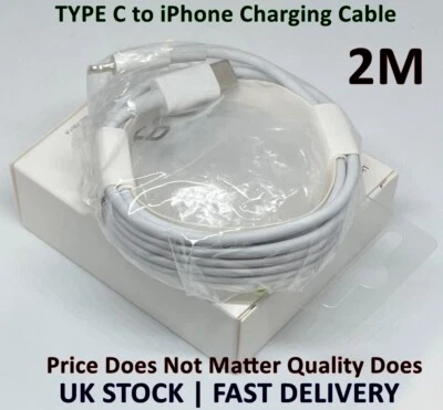 🔥Genuine 2M🔥Type C Charger Data Cable For iPhone 13 Mini 12 11 Pro Max X XR XS - Image 1 of 4