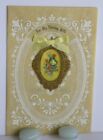 VINTAGE~ AMERICAN GREETING VELLUM CARD DARLING WIFE HAPPY EASTER CUT OUT ROSE   