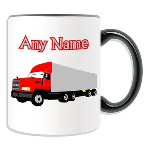 Personalised Gift Semi-Trailer Truck Mug Money Box Lorry Driver Heavy Cup Coffee - Picture 1 of 20