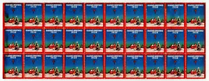 1934 WX75 Winter Night/Sneve Bloccato-Together Foglio di 100 Sigilli di Natale USA Mint - Foto 1 di 2