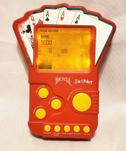 Bicycle 3 in 1 Poker Game Techno Source Handheld - Picture 1 of 6