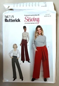 Butterick Nähmuster. B6715 - Misses Hose, Schärpe & Gürtel Größen 6-22 UNGESCHNITTEN  - Bild 1 von 5
