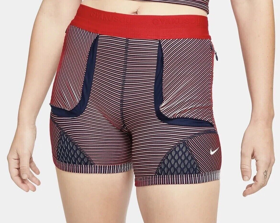 Nike X Gyakusou Utility Shorts Red/Black GIRA Tights - Women's Size S CU0224-498