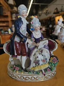 Vintage Meissen Porcelain Man & Women B276 - Picture 1 of 9