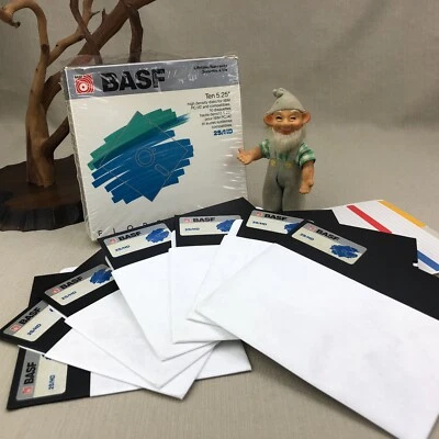 BASF 7x Floppy Disks  2S/HD 5.25" Diskettes Vintage Made in Japan IBM compatible - Image 1 of 4