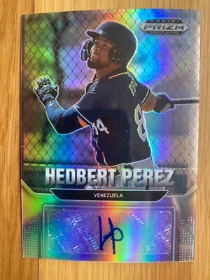 2022 Prizm Draft Picks Hedbert Perez Silver Prizm Rookie Auto #AU-HP - Brewers - Image 1 of 2