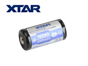 Xtar 16340 (LIR123A) - 650mAh 3.6V - 3.7V 2.405Wh Batería Li-ion Protegida - Imagen 1 de 1