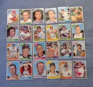 Topps 1966 Baseball 24 Card Lot Dean Chance Rusty Staub Luis Aparicio Dick Groat - Picture 1 of 10