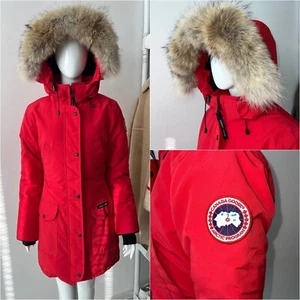 Nuovo! Autentico parka piumino donna Canada Goose Trillium vera pelliccia taglia S - Foto 1 di 23
