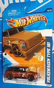 Hot Wheels 2011 Faster Than Ever Series #150 Volkswagen Type 181 Brown w/ FTE2s - Picture 1 of 2