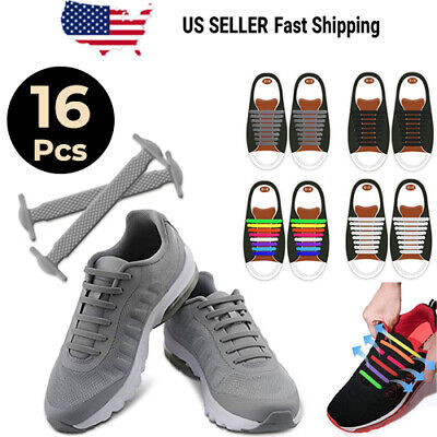 16-Pcs Elastic Silicone Shoe Laces Lazy No Tie Shoelaces For Men Women Child USA • 2.89$