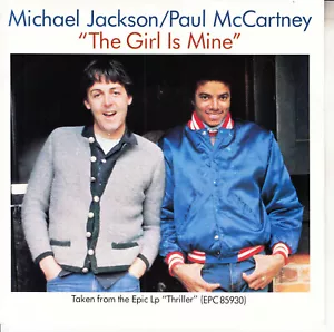 MICHAEL JACKSON & PAUL McCARTNEY The Girl Is Mine PICTURE SLEEVE Holland 45 NEW - Picture 1 of 3