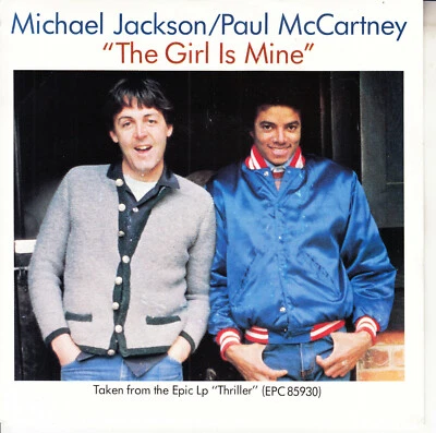 MICHAEL JACKSON & PAUL McCARTNEY  The Girl Is Mine PICTURE SLEEVE Holland 45 NEW - Image 1 of 3