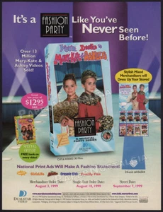 MARY-KATE & ASHLEY Fashion Party - Original 1999 Trade AD / ADVERT_ Olsen Twins - Picture 1 of 1