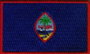Toppe ricamate bandiera Guam 2,5"x1,5" ferro da stiro - Foto 1 di 1