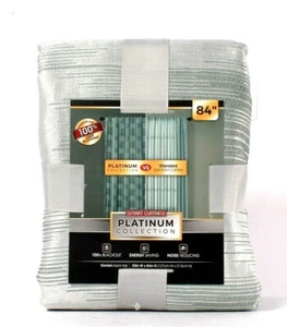 Maytex Mills Smart Curtains Platinum Collection Daniels Aqua Curtain 50" X 84" - Picture 1 of 1