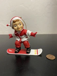 2007 Campbells Soup Kids Christmas Ornament Boy Snowboarder - Picture 1 of 6