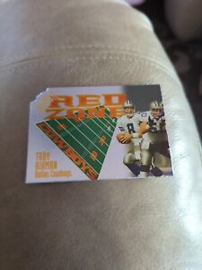 1998 Absolute Red Zone Die Cut Dallas Cowboys Football Card #8 Troy Aikman