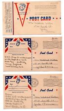 Vintage ww2 World War 2 USMC Marine Corps Free Franked Post Cards / Chas Miller