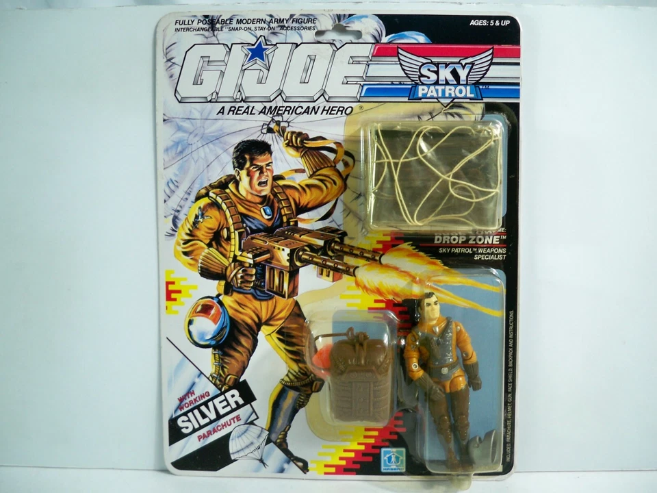 Gi Joe ARAH Sky Patrol Drop Zone Action Figure 1989 Hasbro