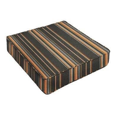 Sunbrella Stanton Greystone Stripe Indoor/Outdoor Deep Seat Chair Cushion - Imagem 1 de 4
