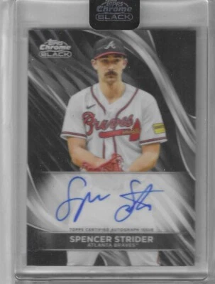 2024 Topps Chrome Black Auto Spencer Strider CBA-SS - Image 1 of 2