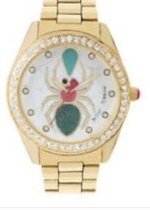 69 $ Betsey Johnson Spider goldfarbene Uhr W23 - Bild 1 von 6