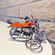 1pc Orange Motorcycle Keychain, Creative Motorcycle For Backpack Car Pendant