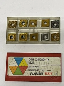 Lot de 10 plaquettes losanges PLANSEE TIZIT réf CNMG 120408EN-TM - Neuves - Picture 1 of 1