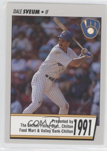 1991 Delicious Brand Milwaukee Brewers Police Chilton Police Dale Sveum