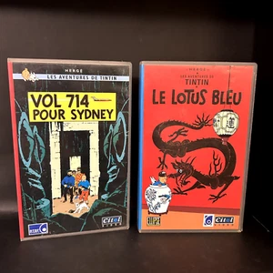 Les Aventures de Tintin VHS 1992 Genuine French Copies Small Case VGC No SSS - Picture 1 of 11