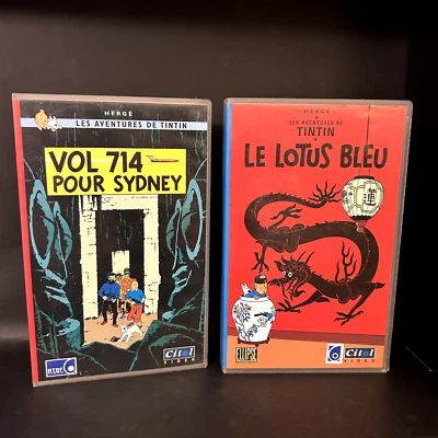 Les Aventures de Tintin VHS 1992 Genuine French Copies Small Case VGC No SSS - Image 1 of 4