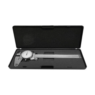 150mm Precision Stainless Steel Metric Dial Caliper 0.02mm Graduation Shockproof - Image 1 of 4