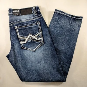 Neu mit Etikett True Luck gerade blau Denim Jeans Herren Größe tatsächlich 35 x 30 - Bild 1 von 8