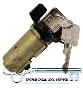 Chevy Camaro 79-88 Ignition Key Switch Lock Cylinder Tumbler Barrel 2 Keys Black - Bild 1 von 1