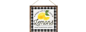 When Life Gives You Lemon's Make Something Sweet, Lemon sign, Lemon Decor - Picture 1 of 3