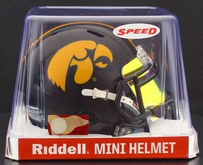 IOWA HAWKEYES NCAA Riddell SPEED Mini Football Helmet w/ EYE SHIELD VISOR - Image 1 of 3