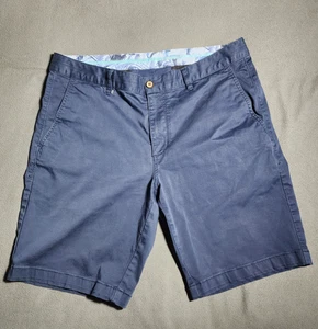 Tommy Bahama Shorts Mens Size 35X10 Navy Blue Slash Pocket Cotton Blend Golf - Picture 1 of 20