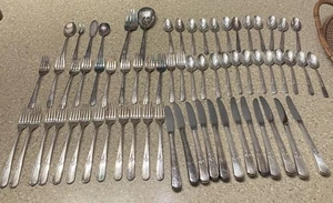 Holmes & Edwards SPRING GARDEN Intarsien TS Silberbesteck Besteck 66 Teile Vintage - Bild 1 von 8