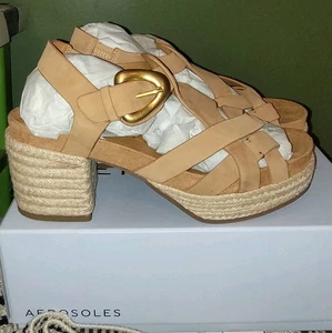 Aerosoles Chatham Platform Espadrille Sandal Size 8 - Picture 1 of 7