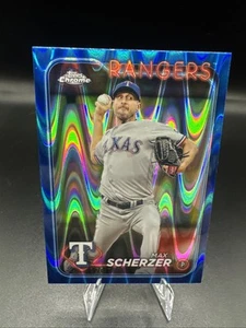 2024 Topps Chrome Max Scherzer #37 Blue Raywave /150 Refractor - Picture 1 of 3