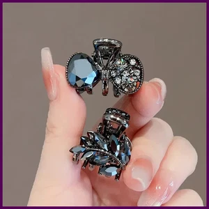 Neue koreanische Stil Legierung Strass schwarz Haar Krabbe Kralle für Damen Frauen Kopfbedeckung - Bild 1 von 45