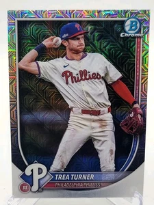 Trea Turner Philadelphia Phillies 2025 Bowman Chrome MOJO Refractor & Base. - Picture 1 of 6